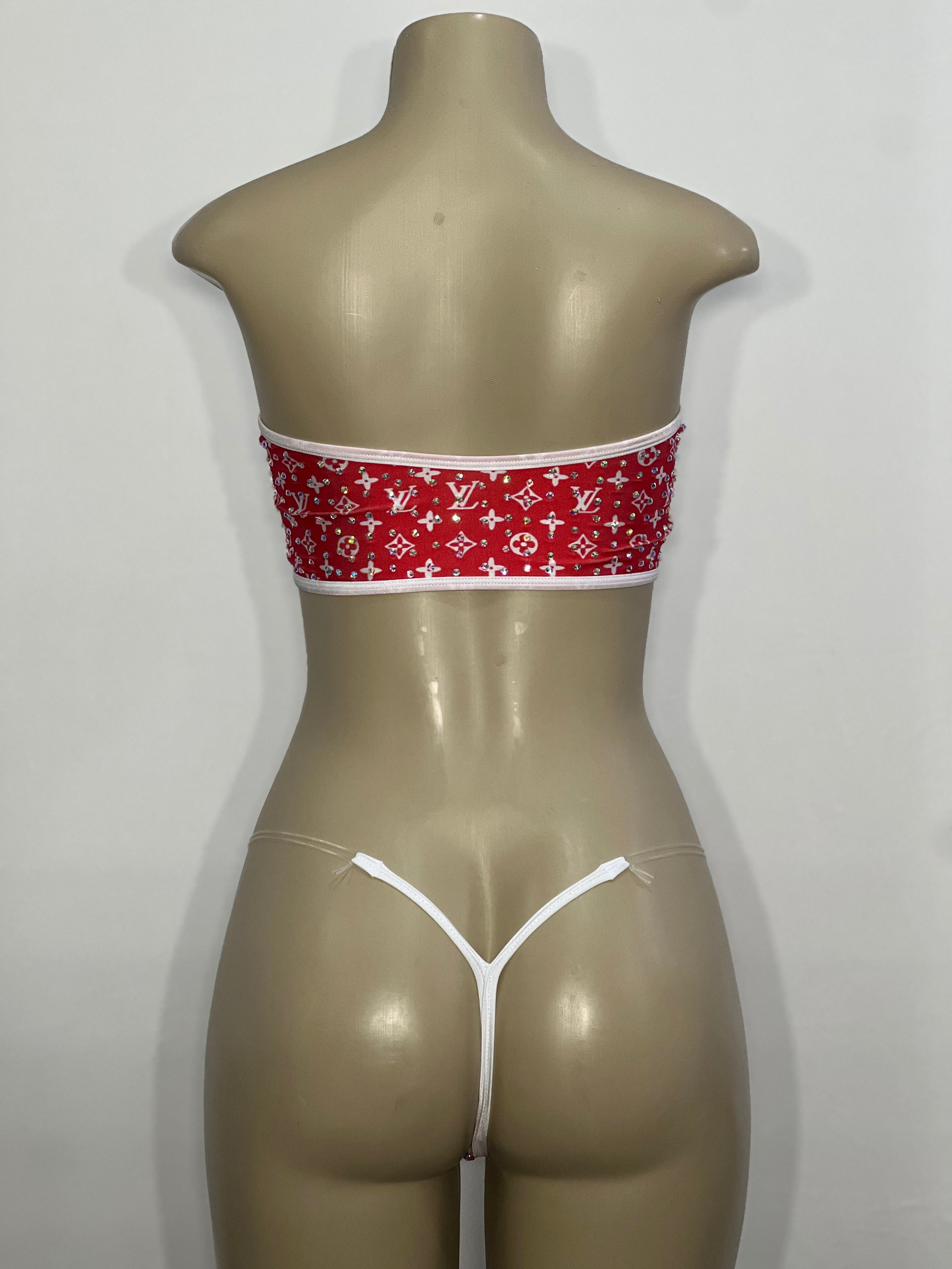 Tube Top Two Piece Red / White