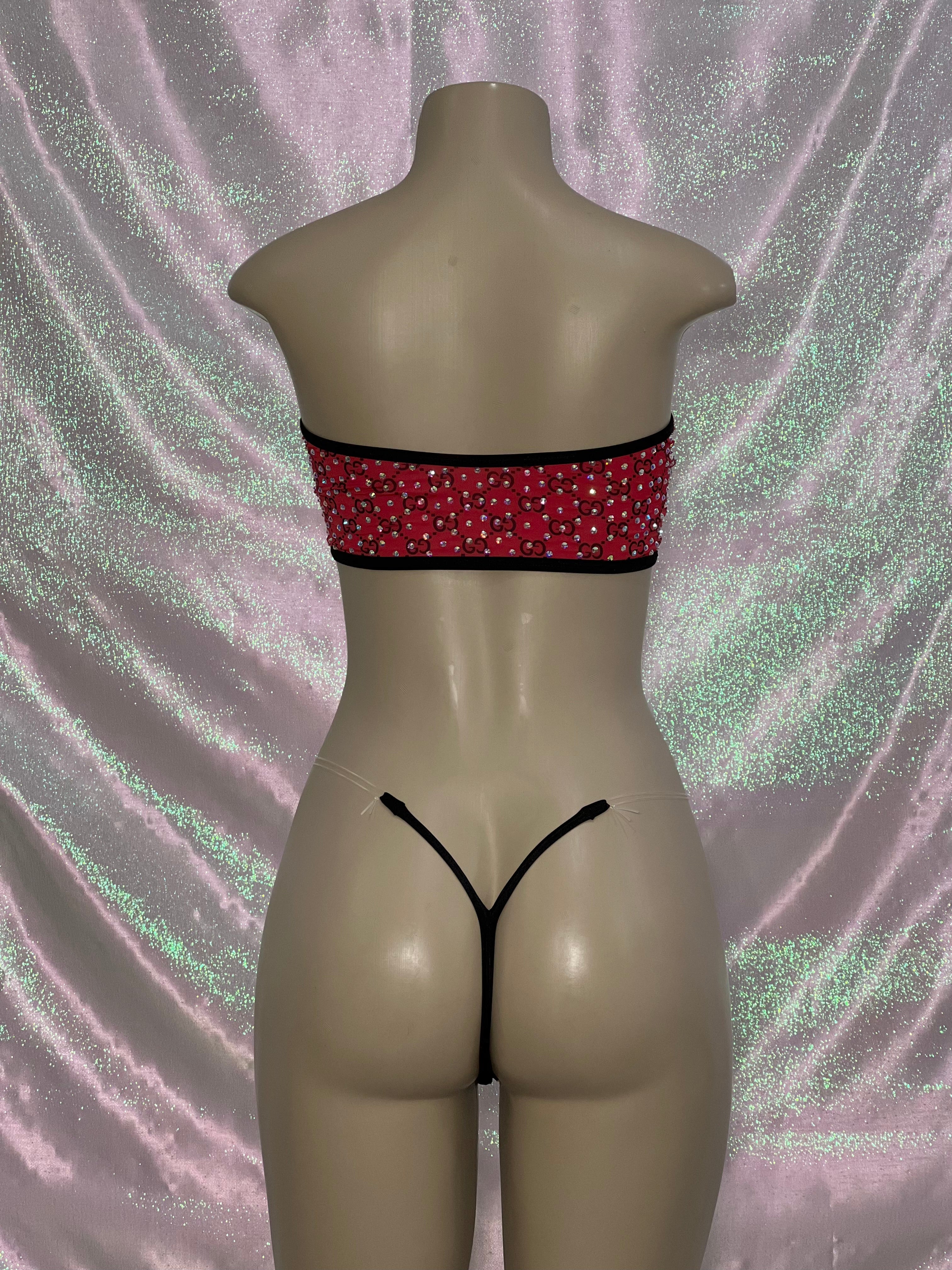 Tube Top Two Piece Red / Black
