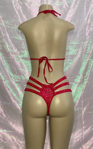 Three String Bikini Red
