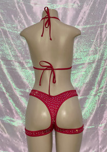 Layla Wrapped Short Set Red