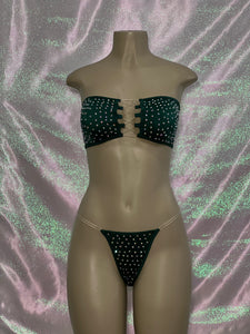 Tube Top Two Piece Green