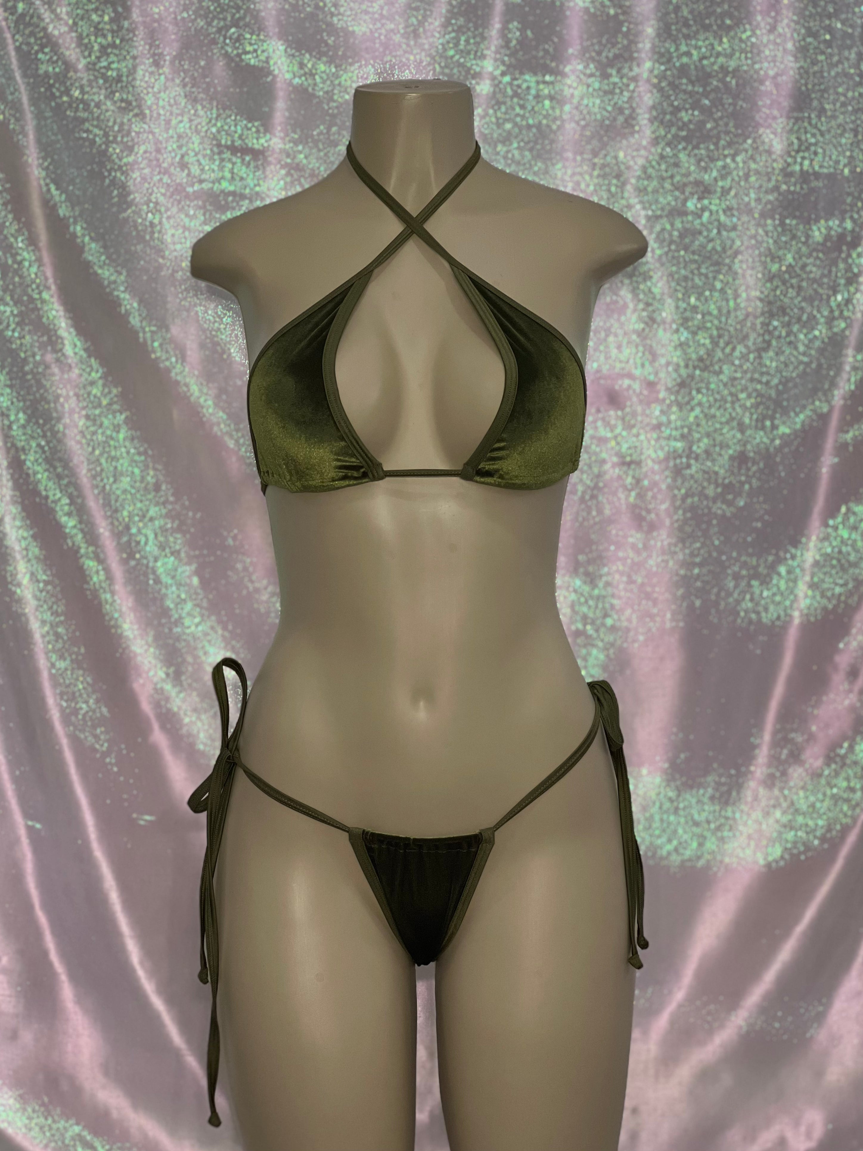 Bikini Green Velvet